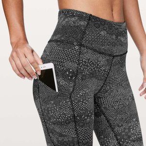 Lululemon Fast & Free 7/8 Tight II Leggings High Waisted Nulux 25"  Meisai Print